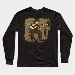 Bouzouki Performer Casual Dressed Long Sleeve T-Shirt